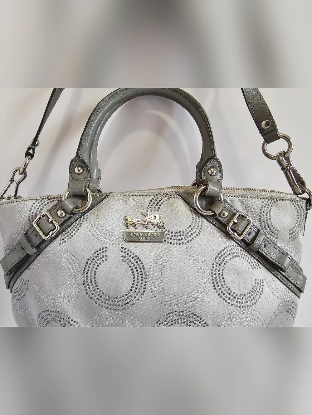 Coach Madison Dotted Op Art Sophia Satchel